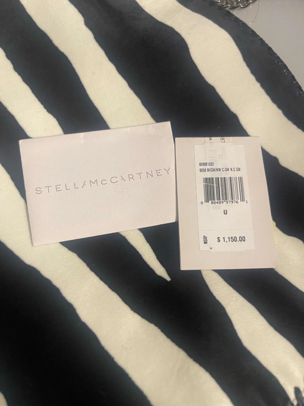 Zebra Stella McCartney Falabella Foldover Tote